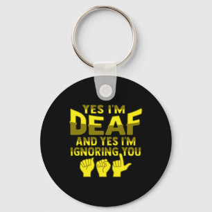Hand Gesture Deaf Hearing Loss Awareness 1  Key Ring