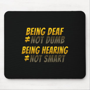 Hand Gesture Deaf Hearing Loss Awareness 6 Mouse Pad