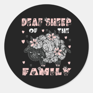 Hand Gesture Hand Sign Language Hearing Loss Aware Classic Round Sticker