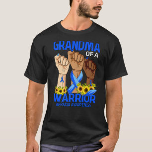 Hand Grandma Of A Warrior Apraxia Awareness Sunflo T-Shirt