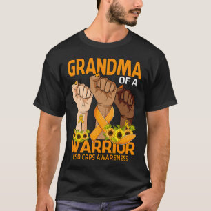 Hand Grandma Of A Warrior Rsd Crps Awareness Sunfl T-Shirt