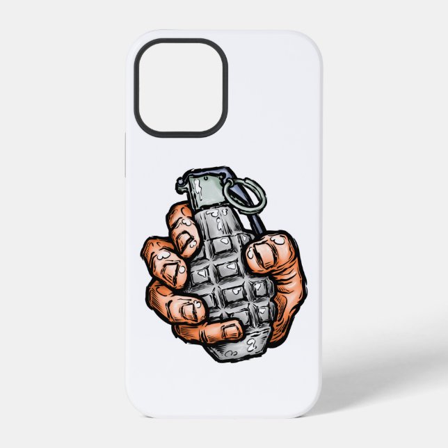 Hand Grenade In Comics Style iPhone Case (Back)