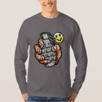 Hand Grenade With Happy Face, Comics Style