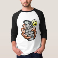 Hand Grenade With Happy Face, Comics Style