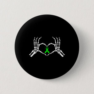 Hand Heart Mental Health Awareness Ribbon Warrior  6 Cm Round Badge