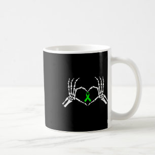 Hand Heart Mental Health Awareness Ribbon Warrior Coffee Mug