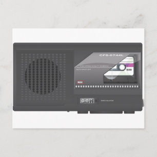 Hand Held Tape Recorder Gadget Postcard