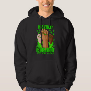 Hand His fight is my fight green kidney disease aw Hoodie
