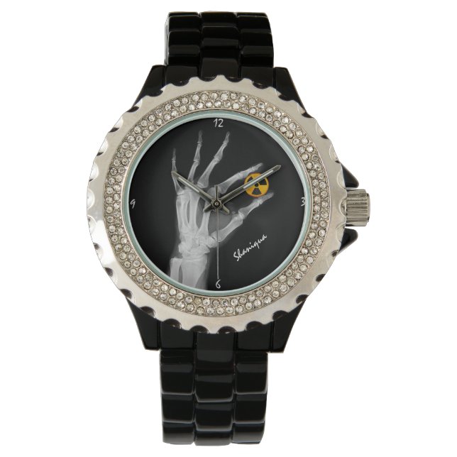 Hand Holding a Radiation Symbol    Watch (Front)