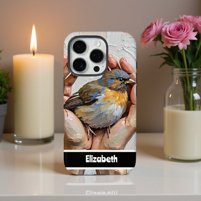 Hand Holding Artistic Bird Design  Case-Mate iPhone Case (Creator Uploaded)