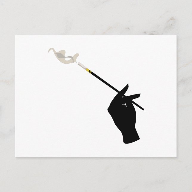 Hand Holding Cigarette Postcard (Front)