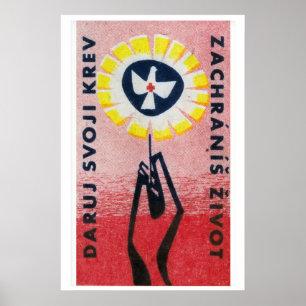 Hand Holding Flower Dove of Peace - Matchbox Print