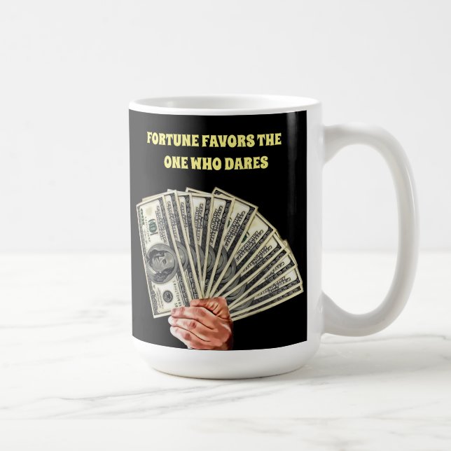 hand holding hundred dollar bills money art coffee mug (Right)