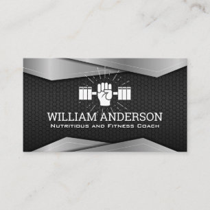 Hand Holding Weight Fitness and Health Business Card