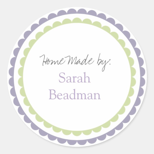 Hand Home Custom Made Name Label Sticker (Front)