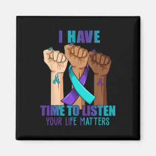 Hand I Have Time To Listen Suicide Prevention Awar Magnet