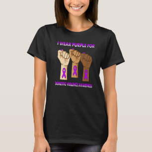 Hand I Wear Purple For Domestic Violence Awareness T-Shirt