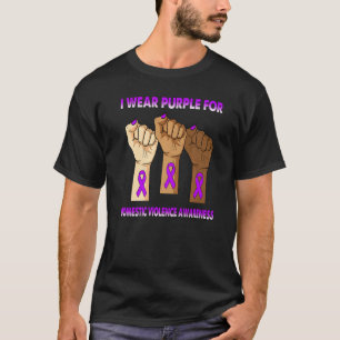 Hand I Wear Purple For Domestic Violence Awareness T-Shirt