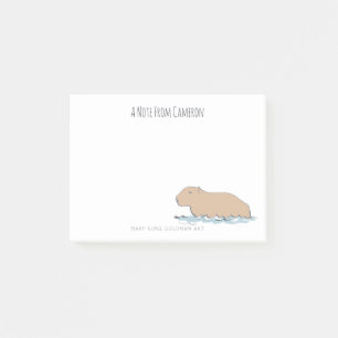 Hand-Illustrated Cute Capybara Rain Forest Animal Post-it Notes