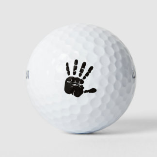 Hand Impression Black Golf Balls