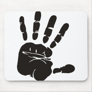 Hand Impression Black Mouse Pad