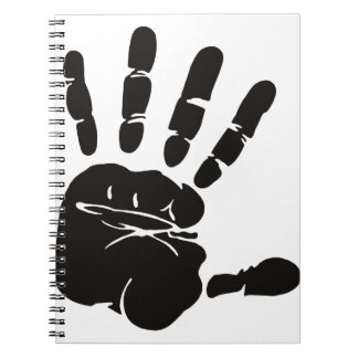 Hand Impression Black Notebook