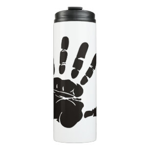 Hand Impression Black Thermal Tumbler
