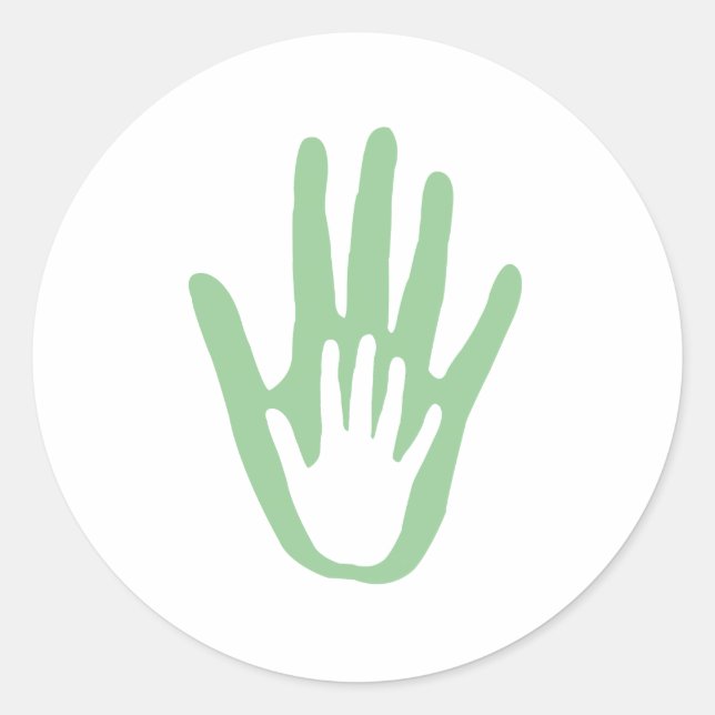 hand in hand classic round sticker (Front)