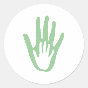 hand in hand classic round sticker