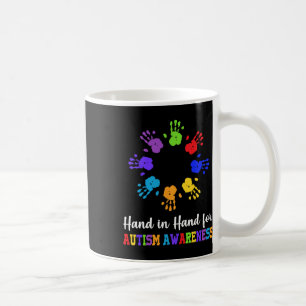 Hand In Hand For Autism Awareness Day Support Desi Coffee Mug