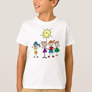 Hand in Hand Stick  Figures T-shirt