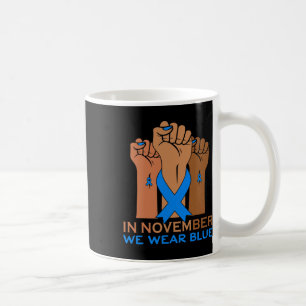 Hand In November We Wear Blue Diabetes Awareness K Coffee Mug