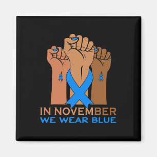 Hand In November We Wear Blue Diabetes Awareness K Magnet