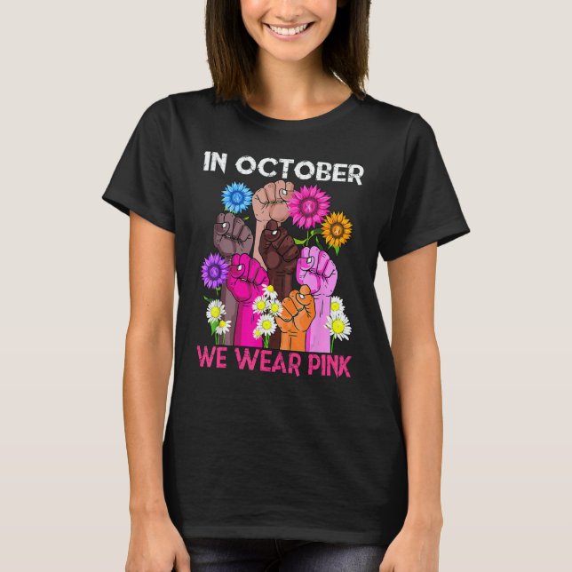 Hand In october we wear pink T-Shirt (Front)