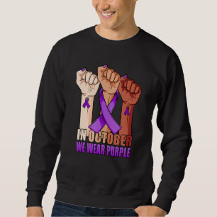 Hand In October we wear Purple Rett Syndrome Aware Sweatshirt