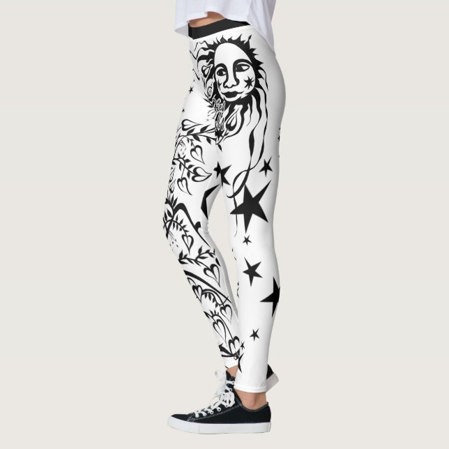 Hand Inked Designer Leggings (Left)