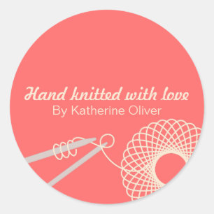 Hand knitted knitters gift stickers