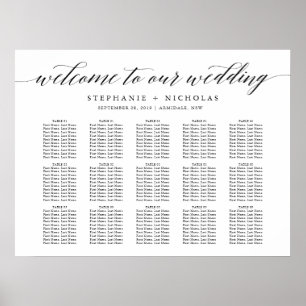 Hand Letter Chic Wedding Seating Chart
