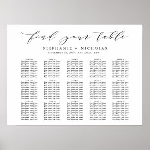 Hand Letter Chic Wedding Seating Chart