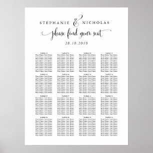 Hand Letter Chic Wedding Seating Chart