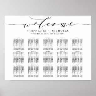 Hand Letter Chic Wedding Seating Chart