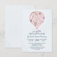 Hand Letter Pink Hot Air Balloon Wedding Reception