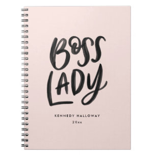 Hand Lettered Boss Lady Spiral Notebook