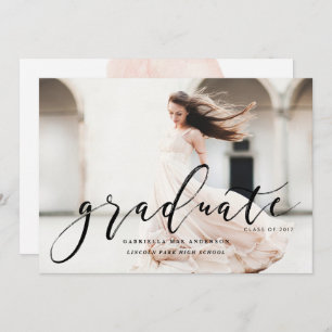 Hand Lettered CLASS OF 2017 Graduation Invitation