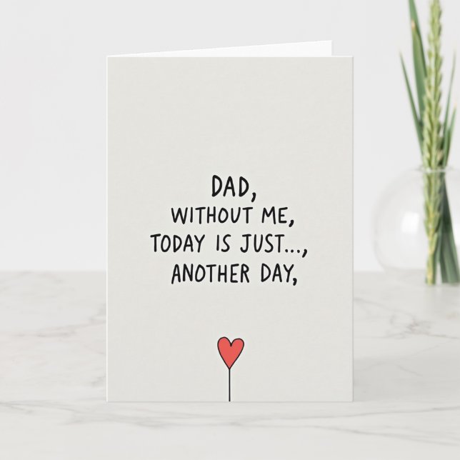 Hand Lettered Dads Day Card (Front)