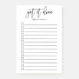 Hand-Lettered Get it Done Personalised Post-it Notes