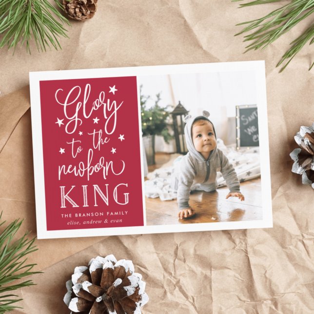 Hand Lettered Glory | Christmas Photo Card (Creator Uploaded)
