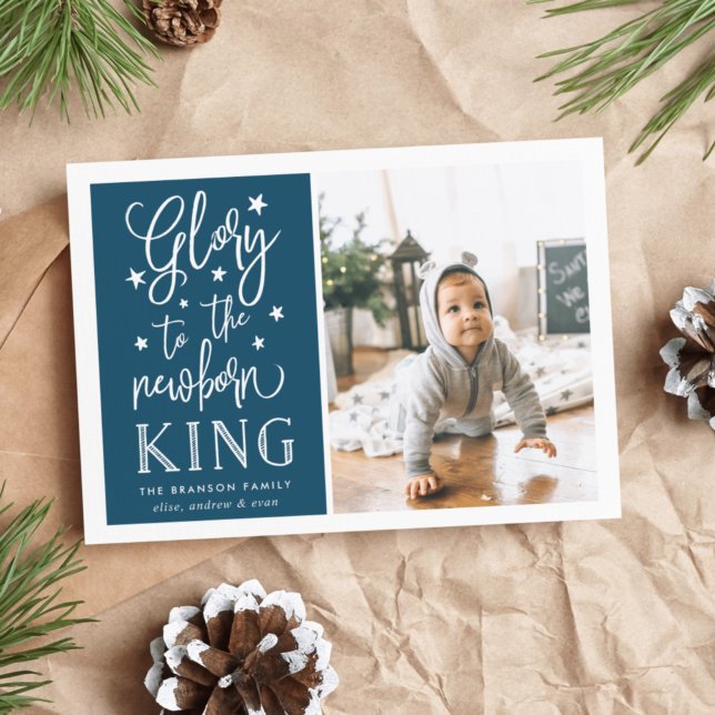 Hand Lettered Glory | Christmas Photo Card (Creator Uploaded)