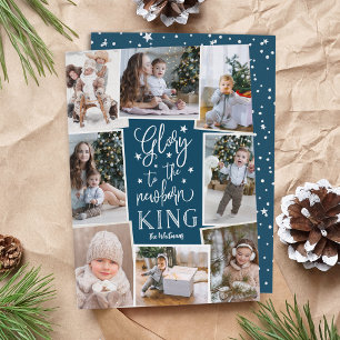 Hand Lettered Glory   Multi Photo Collage Holiday Card
