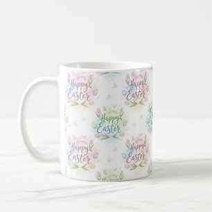Hand-Lettered Happy Easter Watercolor Coffee Mug